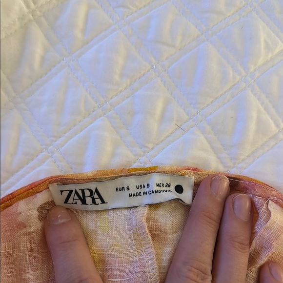 Floral Ruffle Maxi Dress - Orange and Pink - Picture 2 of 3